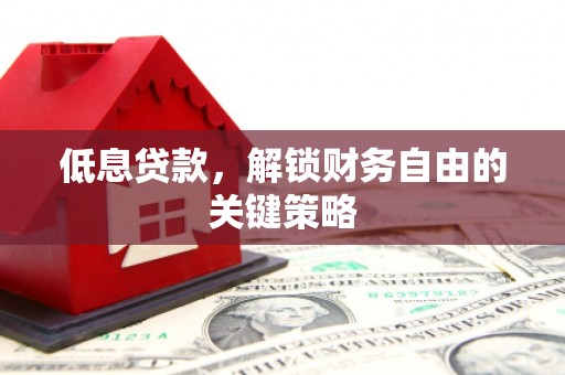 新洲低息贷款，解锁财务自由的关键策略