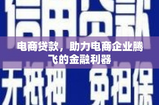 新洲电商贷款，助力电商企业腾飞的金融利器