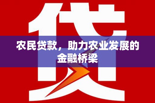 新洲农民贷款，助力农业发展的金融桥梁