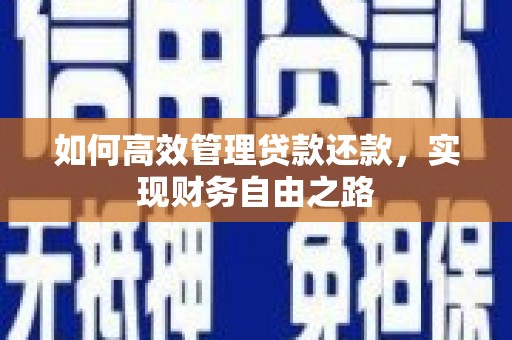 新洲如何高效管理贷款还款，实现财务自由之路