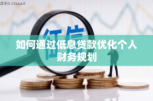 新洲如何通过低息贷款优化个人财务规划