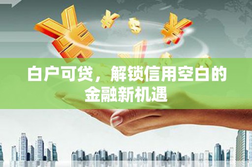 新洲白户可贷，解锁信用空白的金融新机遇