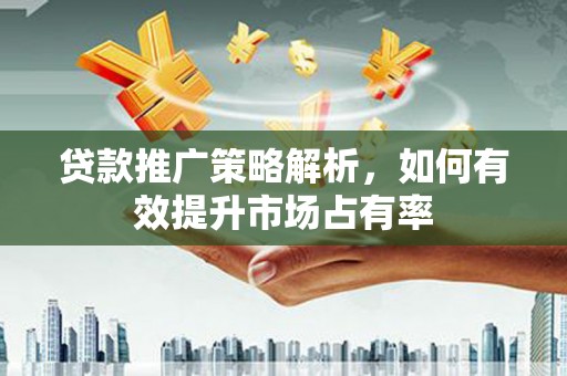 新洲贷款推广策略解析，如何有效提升市场占有率