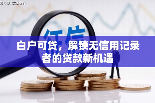 新洲白户可贷，解锁无信用记录者的贷款新机遇