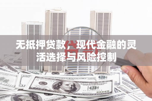 新洲无抵押贷款，现代金融的灵活选择与风险控制