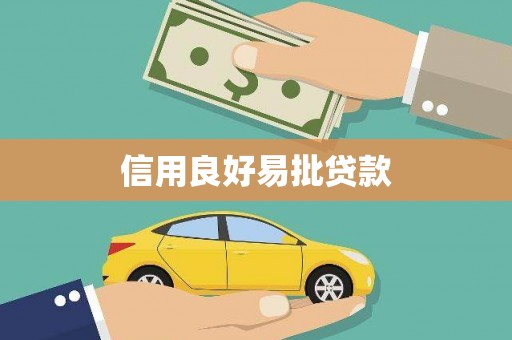 新洲信用良好易批贷款