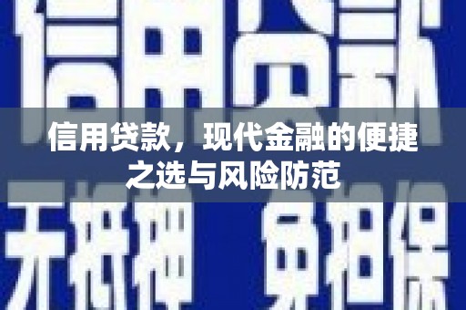 新洲信用贷款，现代金融的便捷之选与风险防范