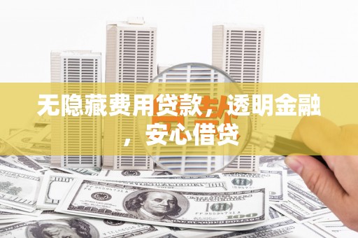 新洲无隐藏费用贷款，透明金融，安心借贷