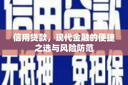 新洲信用贷款，现代金融的便捷之选与风险防范