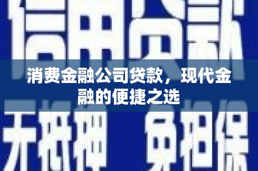 新洲消费金融公司贷款，现代金融的便捷之选