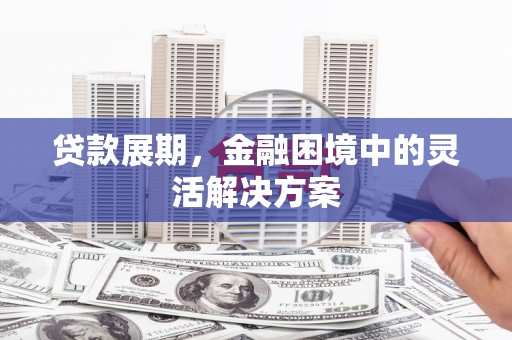 新洲贷款展期，金融困境中的灵活解决方案