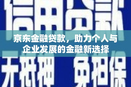 新洲京东金融贷款，助力个人与企业发展的金融新选择