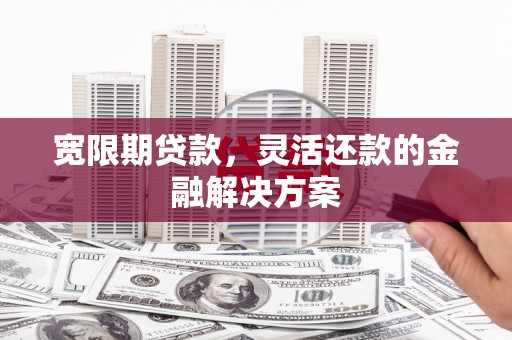 新洲宽限期贷款，灵活还款的金融解决方案