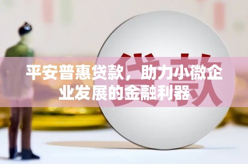 新洲平安普惠贷款，助力小微企业发展的金融利器
