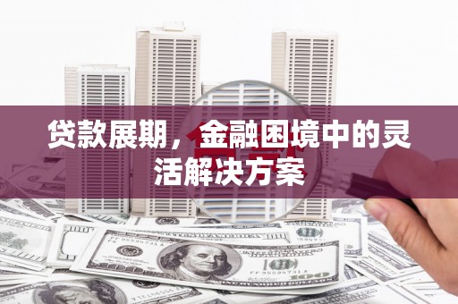 新洲贷款展期，金融困境中的灵活解决方案