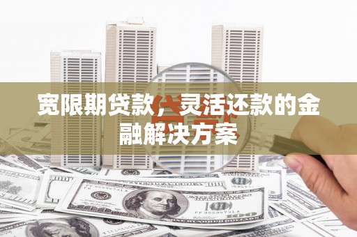新洲宽限期贷款，灵活还款的金融解决方案