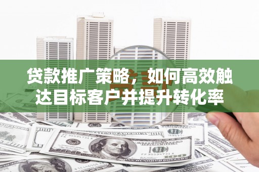 新洲贷款推广策略，如何高效触达目标客户并提升转化率