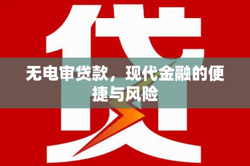 新洲无电审贷款，现代金融的便捷与风险