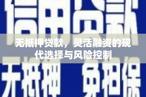 新洲无抵押贷款，灵活融资的现代选择与风险控制