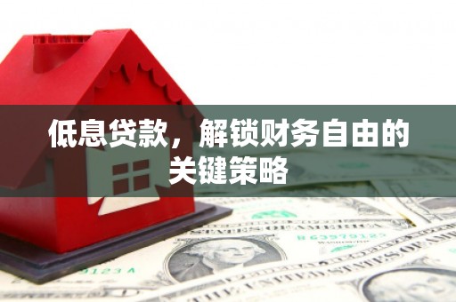 新洲低息贷款，解锁财务自由的关键策略