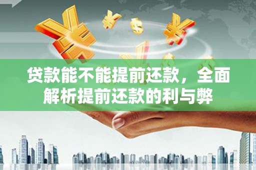 新洲贷款能不能提前还款，全面解析提前还款的利与弊