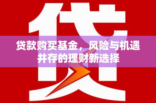 新洲贷款购买基金，风险与机遇并存的理财新选择