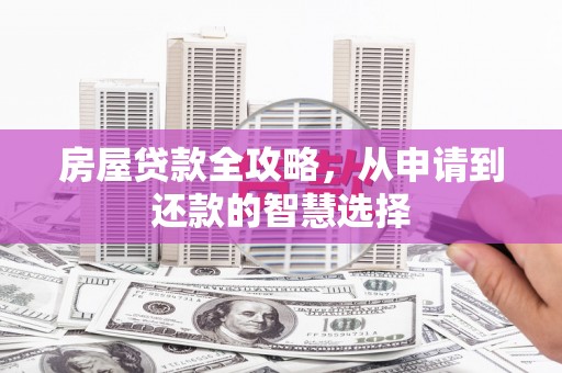 新洲房屋贷款全攻略，从申请到还款的智慧选择