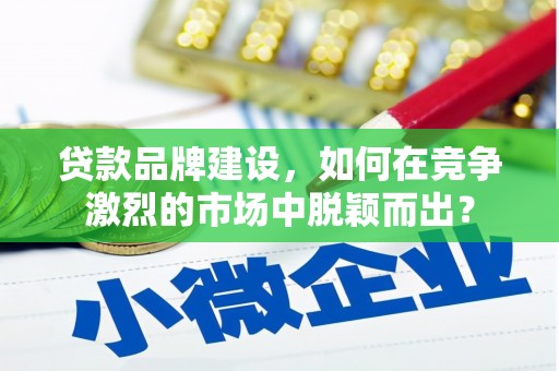 新洲贷款品牌建设，如何在竞争激烈的市场中脱颖而出？