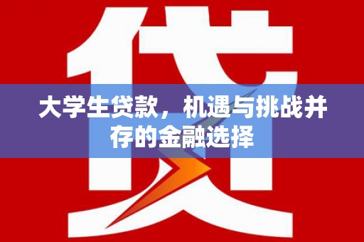 新洲大学生贷款，机遇与挑战并存的金融选择