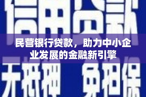 新洲民营银行贷款，助力中小企业发展的金融新引擎