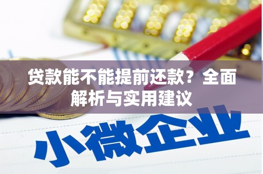 新洲贷款能不能提前还款？全面解析与实用建议