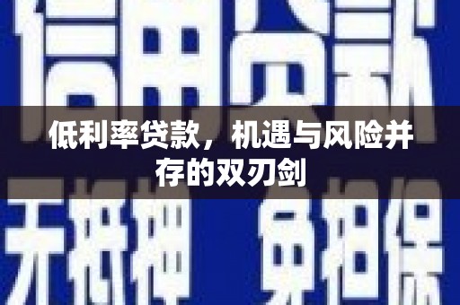 新洲低利率贷款，机遇与风险并存的双刃剑