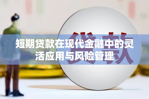 新洲短期贷款在现代金融中的灵活应用与风险管理