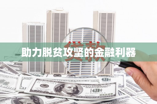 新洲助力脱贫攻坚的金融利器