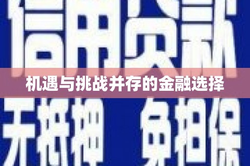 新洲机遇与挑战并存的金融选择