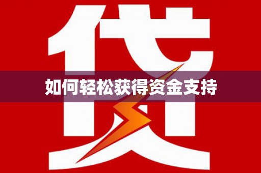 新洲如何轻松获得资金支持