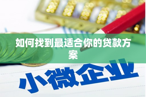 新洲如何找到最适合你的贷款方案