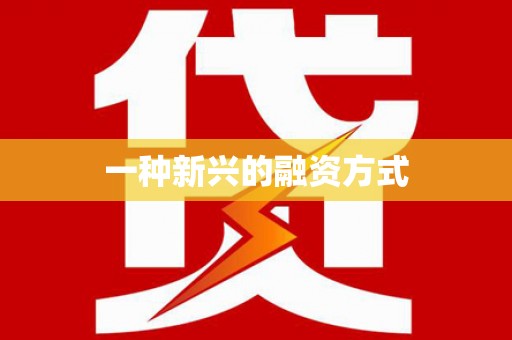 新洲一种新兴的融资方式