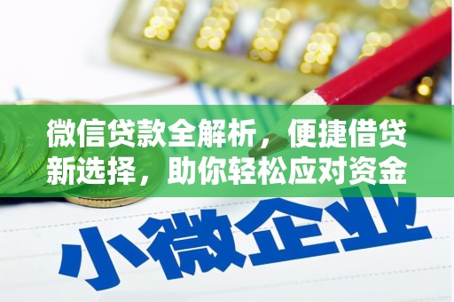 新洲微信贷款全解析，便捷借贷新选择，助你轻松应对资金需求